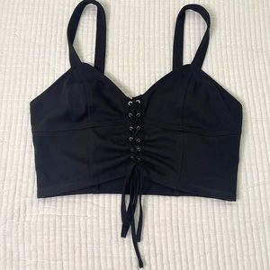 Forever 21 Lace Up Crop Top